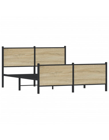 Giroletto senza Materaso in Metallo Rovere Sonoma 150x200 cm