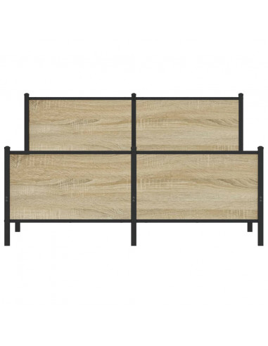 Giroletto senza Materaso in Metallo Rovere Sonoma 150x200 cm