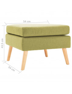 Poggiapiedi Verde in Tessuto