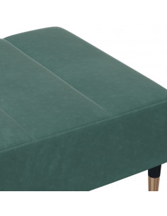 Poggiapiedi Verde Scuro 77x55x31 cm in Velluto