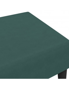 Poggiapiedi Verde Scuro 77x55x31 cm in Velluto