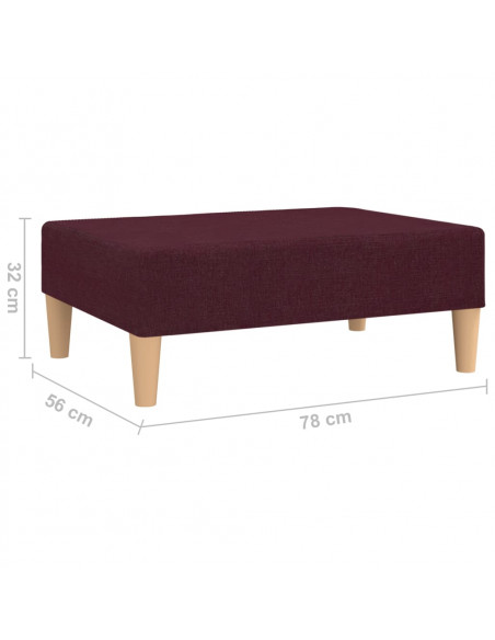 Poggiapiedi Viola 78x56x32 cm in Tessuto