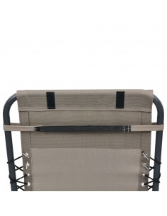 Poggiatesta per Sdraio Grigio Talpa 40x7,5x15 cm in Textilene