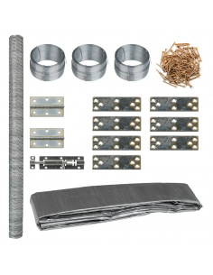 Pollaio 268x100x190 cm in Metallo