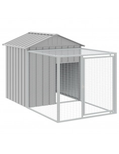 Pollaio Area Corsa Grigio Chiaro 117x813x123 cm Acciaio Zincato