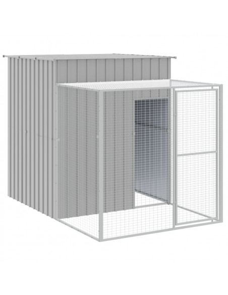 Pollaio Area Corsa Grigio Chiaro 165x1271x181cm Acciaio Zincato