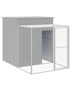 Pollaio Area Corsa Grigio Chiaro 165x455x181 cm Acciaio Zincato