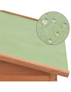 Pollaio con Casetta di Nidificazione in Legno Massello di Abete