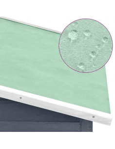 Pollaio con Casetta Nidificazione Grigio Bianco in Legno Abete