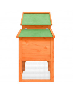 Pollaio Marrone 186,5x58,5x113 cm in Legno Massello di Pino