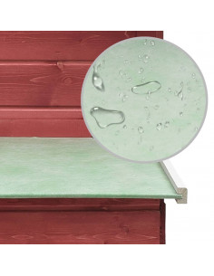 Pollaio Rosso 170x81x110 cm in Legno Massello di Pino e Abete