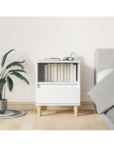 Comodini 2 pz in Bianco 40x35x50 cm