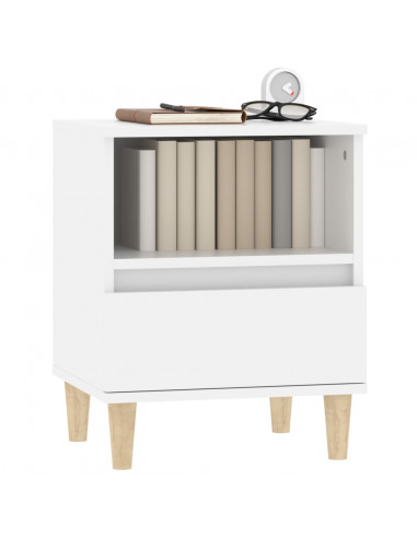 Comodini 2 pz in Bianco 40x35x50 cm