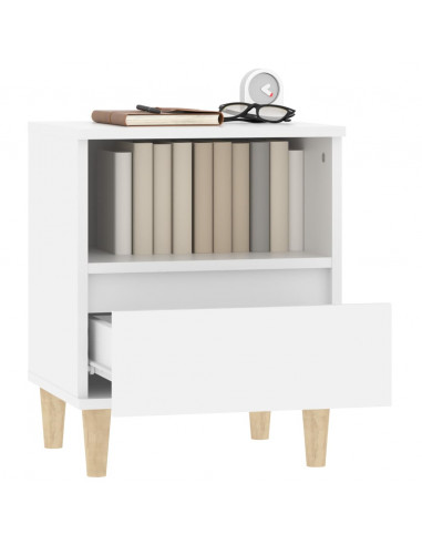 Comodini 2 pz in Bianco 40x35x50 cm