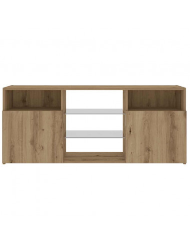 Mobile Porta TV con LED Artigianale 120x30x50 cm Multistrato