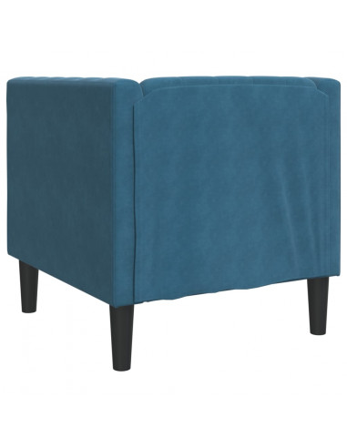 Poltrona Chesterfield Blu in Velluto