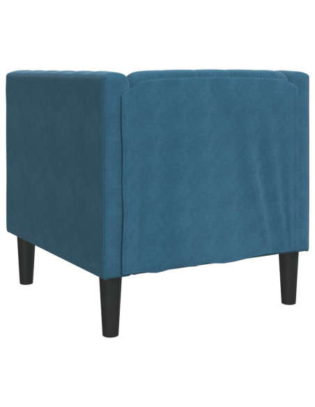 Poltrona Chesterfield Blu in Velluto