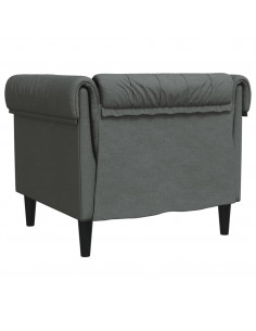 Poltrona Chesterfield Grigio Scuro in Tessuto
