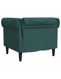 Poltrona Chesterfield Verde Scuro in Tessuto
