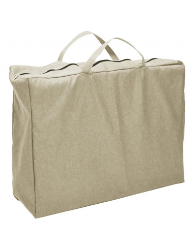 Box per Bambini con Materasso Tortora Tessuto di Lino