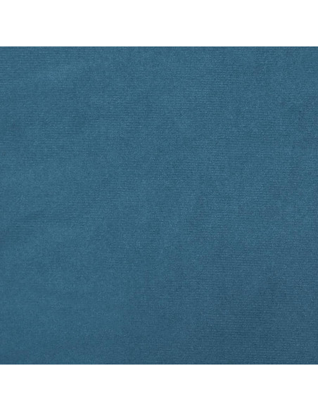 Poltrona con Poggiapiedi Blu 60 cm in Velluto