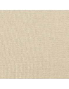 Poltrona con Poggiapiedi Crema 60 cm in Tessuto