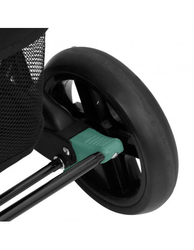 Passeggino Gemellare Verde in Acciaio