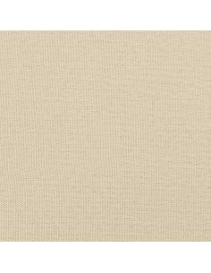 Poltrona con Poggiapiedi Crema 60 cm in Tessuto