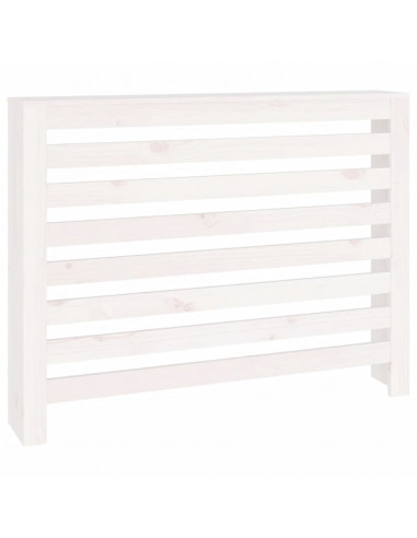 Copertura Termosifone Bianca 108,5x19x84 cm Legno Massello Pino
