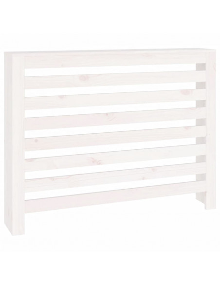 Copertura Termosifone Bianca 108,5x19x84 cm Legno Massello Pino