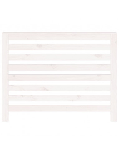 Copertura Termosifone Bianca 108,5x19x84 cm Legno Massello Pino