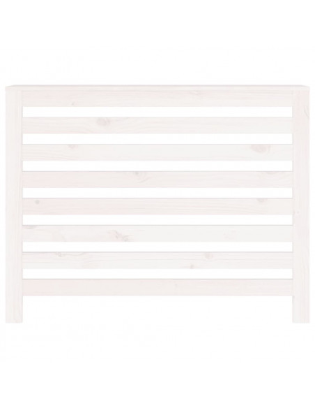 Copertura Termosifone Bianca 108,5x19x84 cm Legno Massello Pino