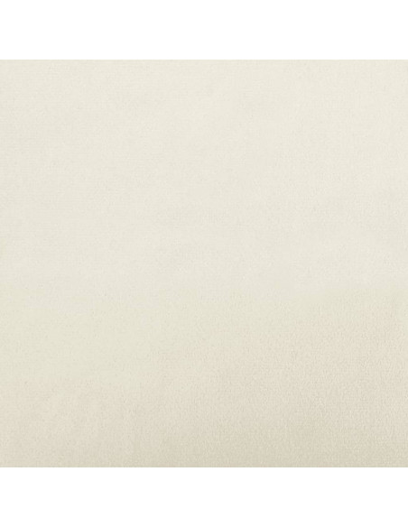 Poltrona con Poggiapiedi Crema 60 cm in Velluto