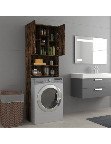 Mobile per Lavatrice Rovere Fumo 64x25,5x190 cm