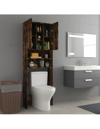 Mobile per Lavatrice Rovere Fumo 64x25,5x190 cm