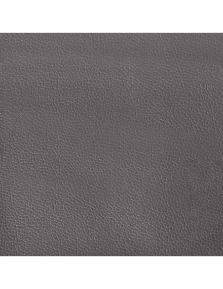 Poltrona con Poggiapiedi Grigio 60 cm in Similpelle
