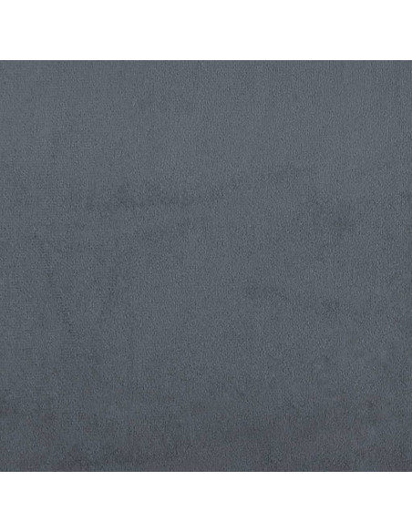 Poltrona con Poggiapiedi Grigio Scuro 60 cm in Velluto
