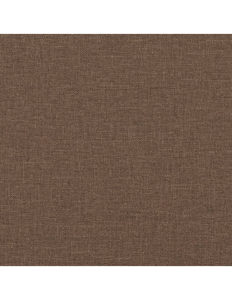 Poltrona con Poggiapiedi Marrone 60 cm in Tessuto