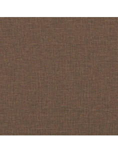 Poltrona con Poggiapiedi Marrone 60 cm in Tessuto