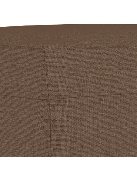 Poltrona con Poggiapiedi Marrone 60 cm in Tessuto