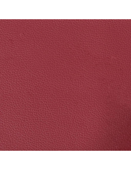 Poltrona con Poggiapiedi Rosso Vino 60 cm in Similpelle