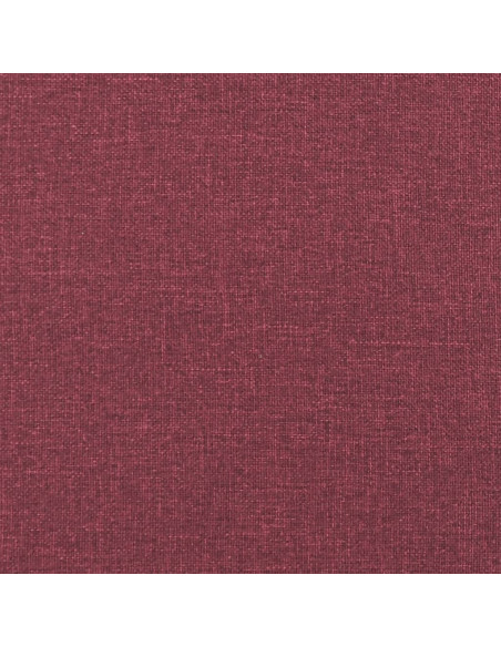Poltrona con Poggiapiedi Rosso Vino 60 cm in Tessuto