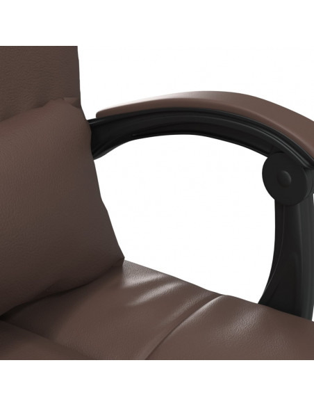 Poltrona da Ufficio Massaggiante Reclinabile marrone Similpelle