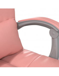 Poltrona da Ufficio Massaggiante Reclinabile rosa in Similpelle