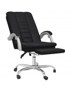 Poltrona da Ufficio Reclinabile Nera in Similpelle