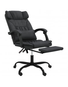 Poltrona da Ufficio Reclinabile Nera in Similpelle