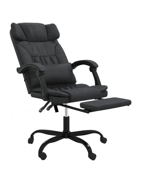 Poltrona da Ufficio Reclinabile Nera in Similpelle