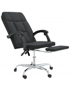 Poltrona da Ufficio Reclinabile Nera in Similpelle
