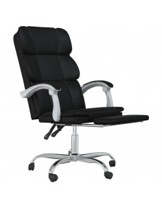 Poltrona da Ufficio Reclinabile Nera in Similpelle