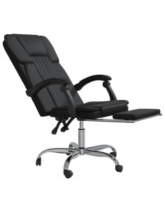 Poltrona da Ufficio Reclinabile Nera in Similpelle
